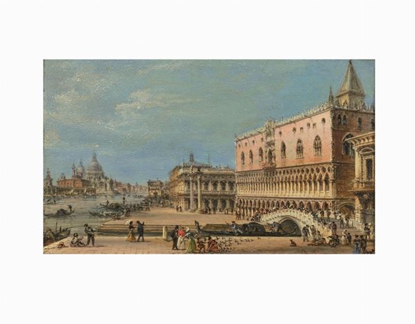 Piazza San Marco con Palazzo Ducale  - Auction Modern, Contemporary and 19th Century Paintings - Casa d'Aste International Art Sale