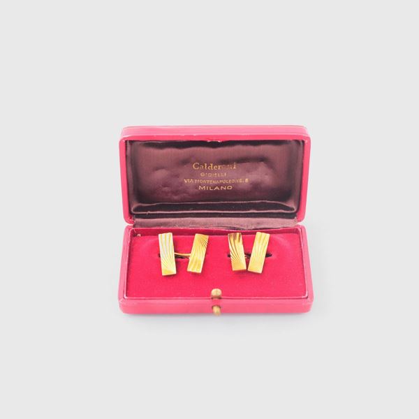 18KT YELLOW GOLD CUFFLINKS  - Auction Timed Auction Jewelery , Watches and Silver - Casa d'Aste International Art Sale