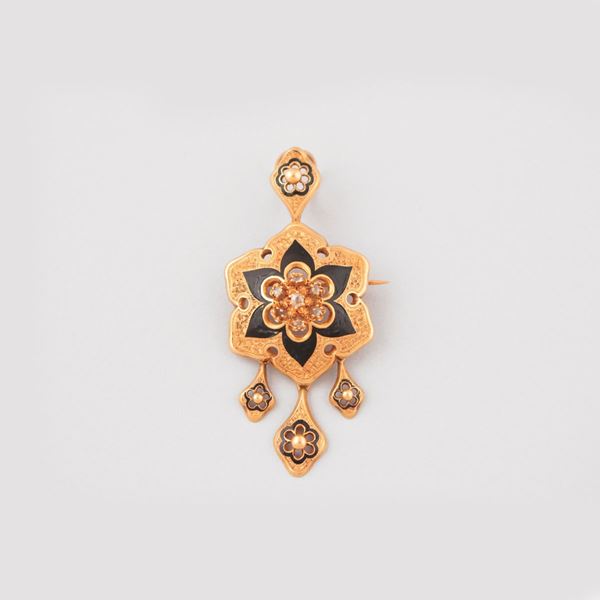 SPILLA-PENDENTE DOPPIO USO  - Asta Asta a Tempo Gioielli, Orologi e Argenti - Casa d'Aste International Art Sale