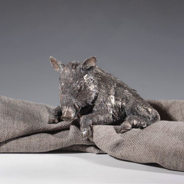 SILVER 925, REPRODUCTION OF A BOAR