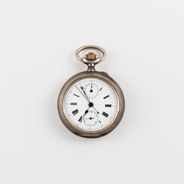 Lot of three metal and silver pocket watches