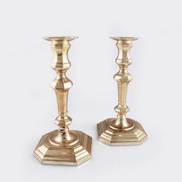 COUPLE OF CANDELABRA, SILVER 800