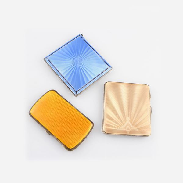 LOT, THREE CIGARETTE CASE