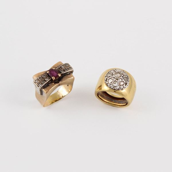 LOT, TWO RINGS