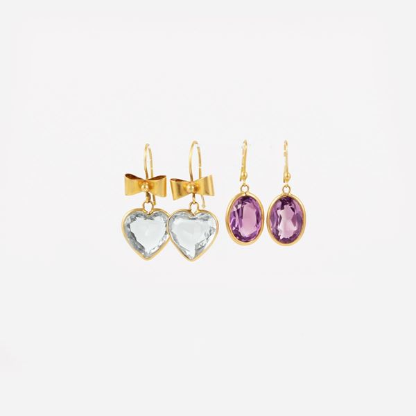 LOT, TWO PAIR OF EARRINGS  - Auction Summer Time - Casa d'Aste International Art Sale
