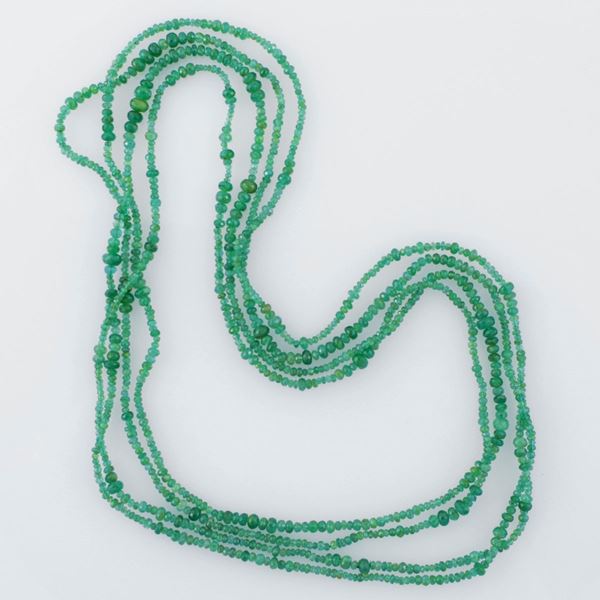 EMERALD WASHERS NECKLACE