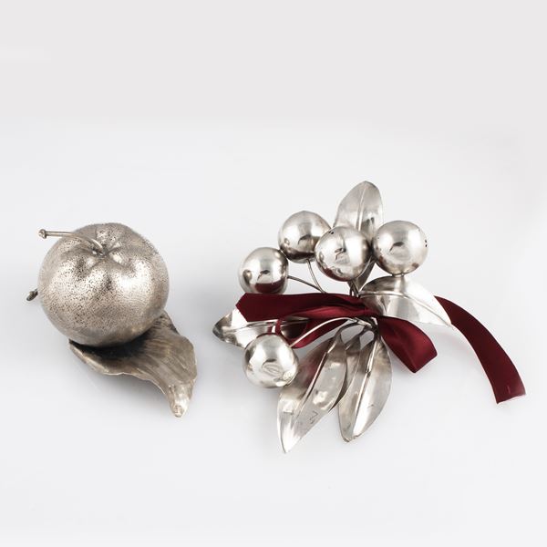 CHERRY AND ORANGE, SILVER 800  - Auction Jewels, Silver and Objects - Casa d'Aste International Art Sale