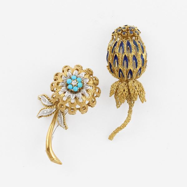 TWO BROOCHES