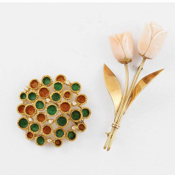 TWO BROOCHES