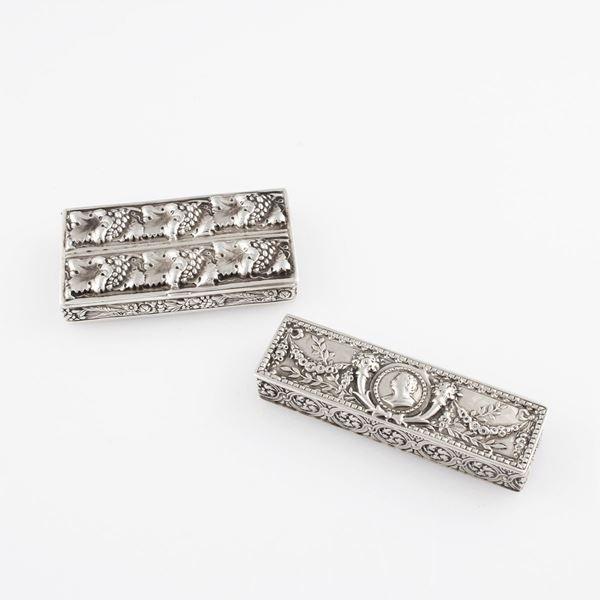 TWO TOBACCO BOXES, SILVER 925 AND 800  - Auction Summer Time - Casa d'Aste International Art Sale
