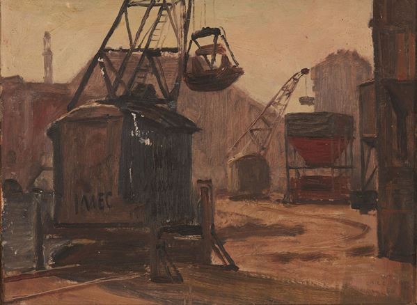 GRU (controluce) – IL NAVIGLIO, 1950