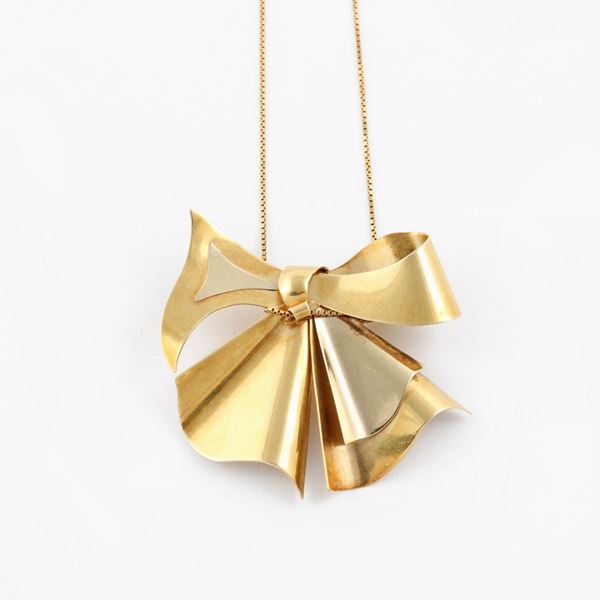 18Kt GOLD BROOCH-PENDANT  - Auction Summer Time - Casa d'Aste International Art Sale