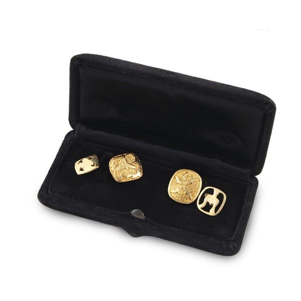 18Kt GOLD ENGRAVED CUFFLINKS