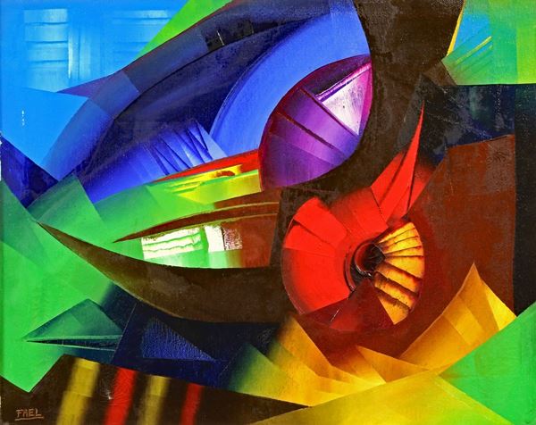 Composizione, anni ‘80  - Asta Arte Moderna, Contemporanea e Dipinti del XIX Secolo - Casa d'Aste International Art Sale