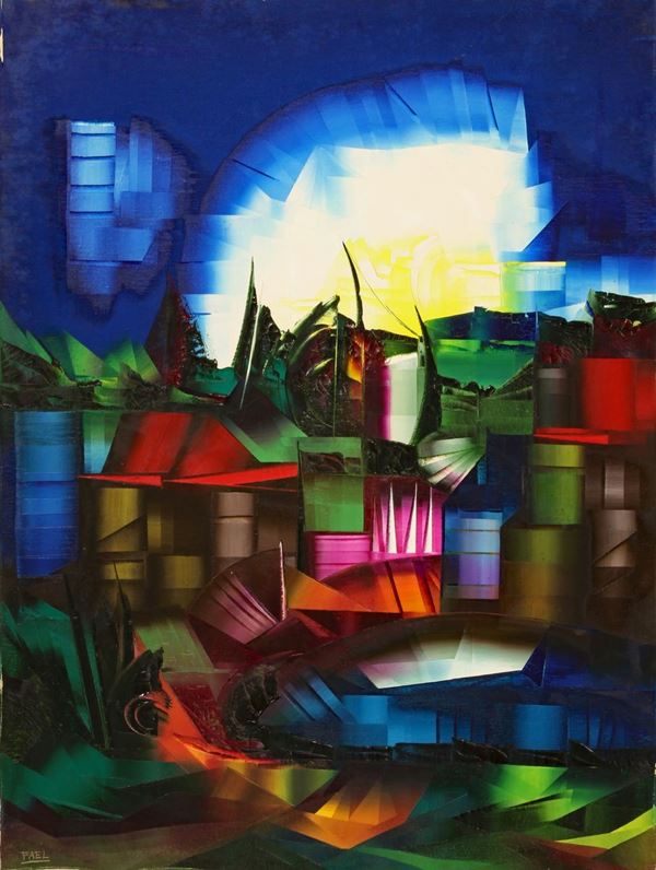 Composizione, anni ‘80  - Asta Arte Moderna, Contemporanea e Dipinti del XIX Secolo - Casa d'Aste International Art Sale