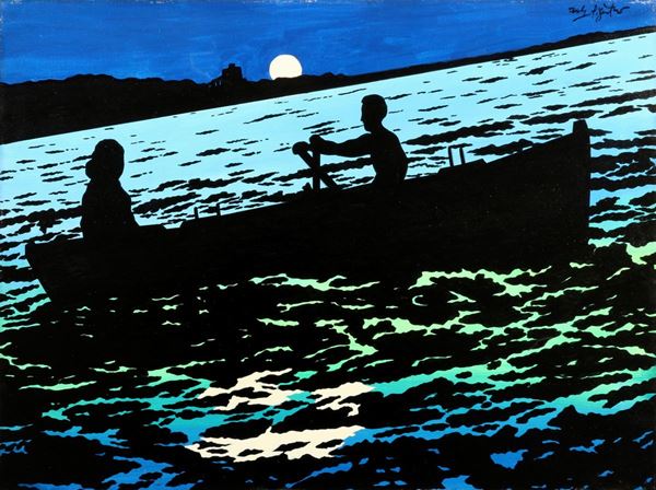 Notturno, anni ‘60  - Auction Modern, Contemporary and 19th Century Paintings - Casa d'Aste International Art Sale
