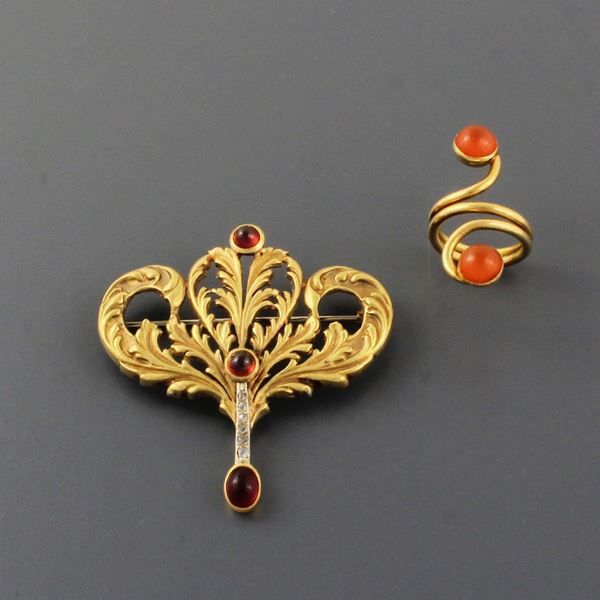 BROOCH AND RING