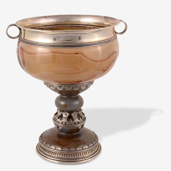 AGATE AND SILVER CUP