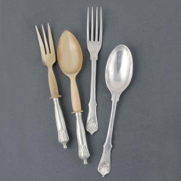 925 SILVER, 103 PIECES TWELVE CUTLERY SERVICE