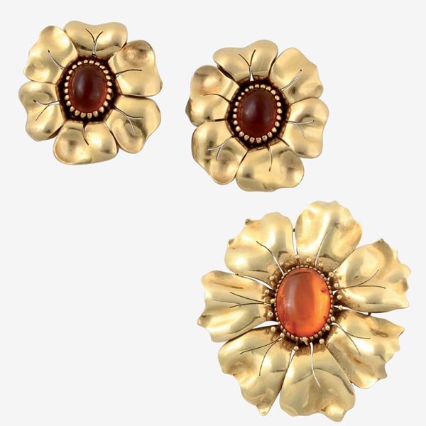 EARRINGS AND BROOCH