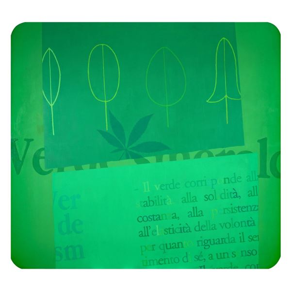 FAUSTO BERTASA : Green  (2002)  - Acrilico su faesite - Asta Dipinti di Arte Moderna, Contemporanea e XIX Secolo - Casa d'Aste International Art Sale