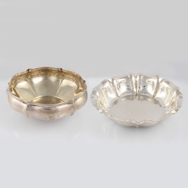 TWO 800 SILVER CIRCULAR  SHAPE CENTERPIECE