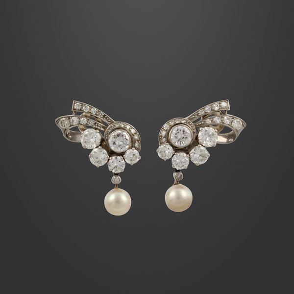 EARRINGS, NATURAL PEARLS