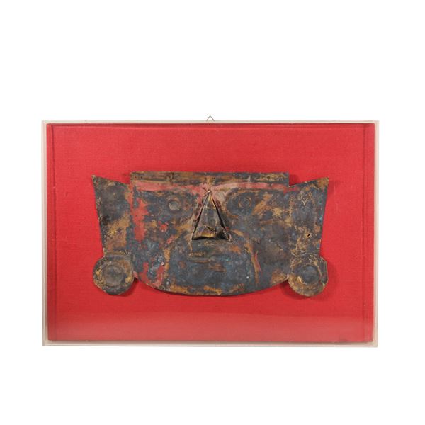 ANONIMO : Volto  - Lastra in metallo - Asta Dipinti e Sculture - Casa d'Aste International Art Sale