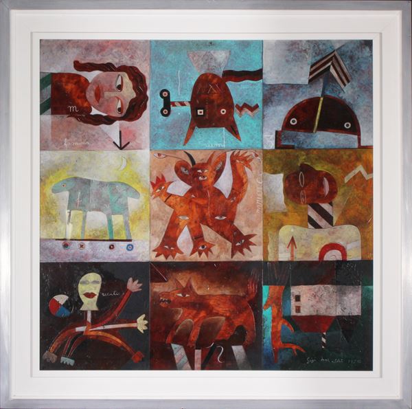 Composizione, 1980  - Asta Libri illustrati e Arte Moderna, Contemporanea e Dipinti del XIX secolo  - Casa d'Aste International Art Sale