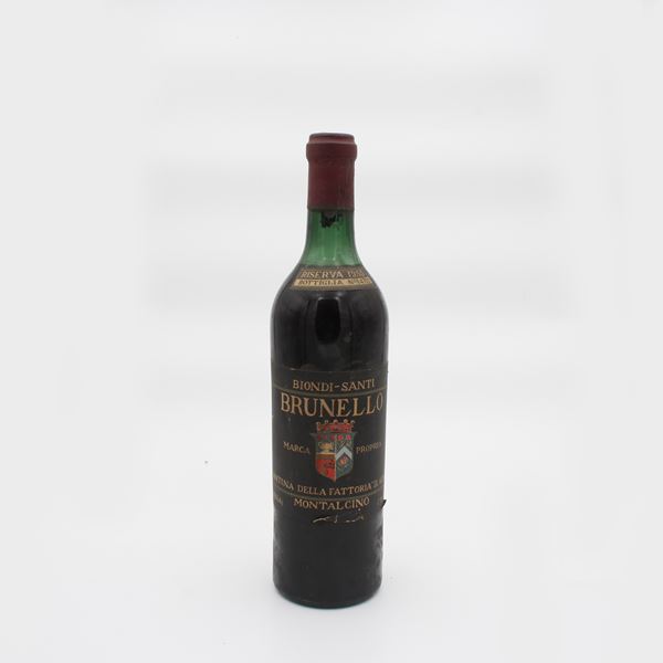 BRUNELLO DI MONTALCINO 1955, BIONDI SANTI  - Asta VINI E DISTILLATI PREGIATI E DA COLLEZIONE - Casa d'Aste International Art Sale