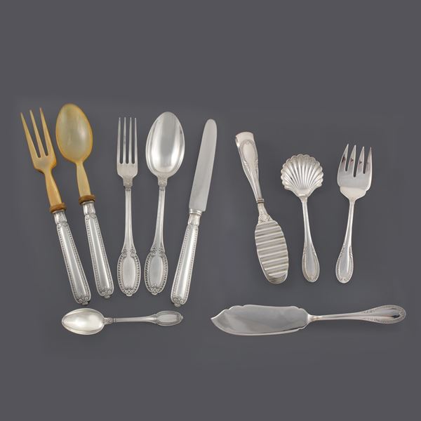 800 SILVER, 221 PIECES TWELVE CUTLERY SERVICE  - Auction IMPORTANT JEWELERY, SILVER & OBJETS DE VERTU - Casa d'Aste International Art Sale