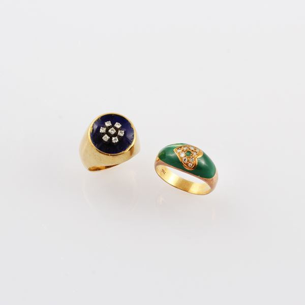 LOT OF TWO RINGS