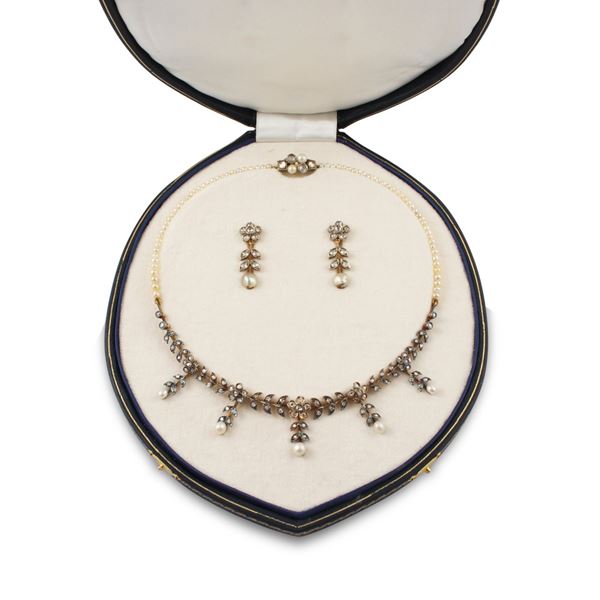 COLLANA PERLE NATURALI E ORECCHINI