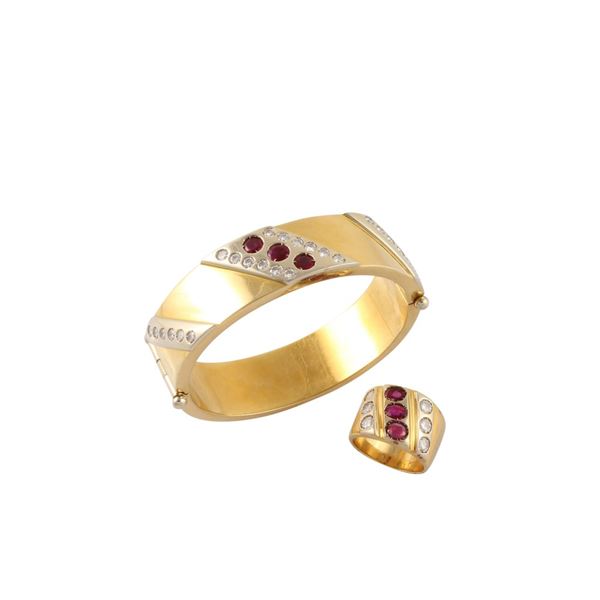PARURE, BRACELET AND RING