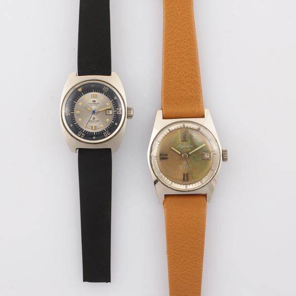 Set of two wristwatches: Aquastar - Lorenz  - Auction Summer Time Jewelry, Watches and Silver - Casa d'Aste International Art Sale