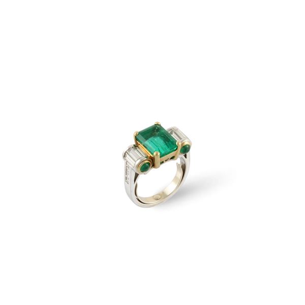 RING, COLOMBIA EMERALD