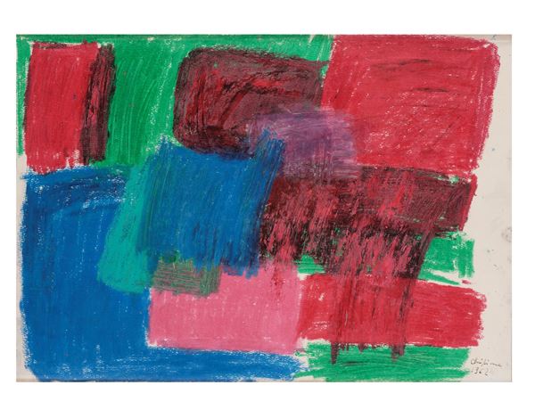ALFREDO CHIGHINE : Composizione astratta  (1962)  - Pastello su carta - Auction MODERN AND CONTEMPORARY ART - Casa d'Aste International Art Sale