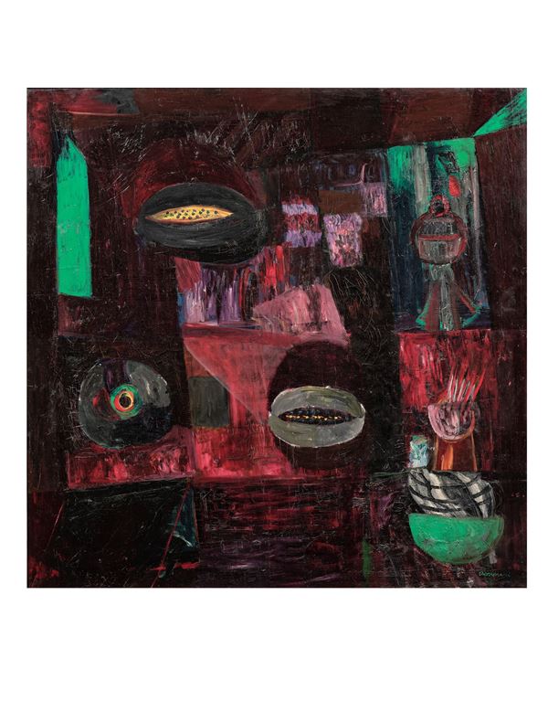BRUNO CASSINARI (Piacenza, 1912 - Milano, 1992)   La lanterna verde, 1965  