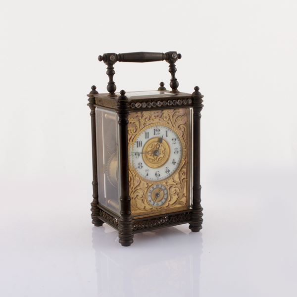 Gilt brass carriage Clock