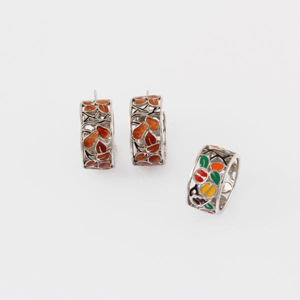 RING AND EARRINGS  - Auction Summer Time Jewelry, Watches and Silver - Casa d'Aste International Art Sale