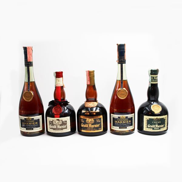 COFANETTO CONTENTE 2 COGNAC E 3 LIQUORI, GRAND MARNIER
