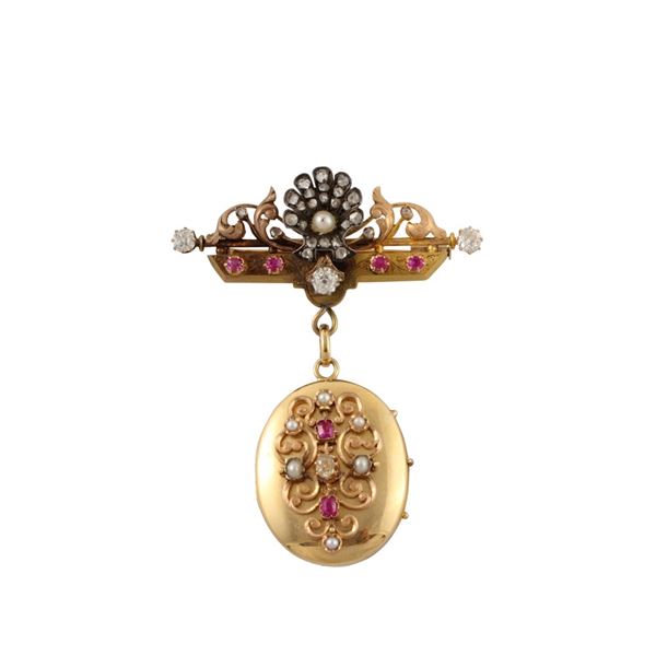 BROOCH AND PORTRAIT PENDANT  - Auction Important Jewelry - Casa d'Aste International Art Sale