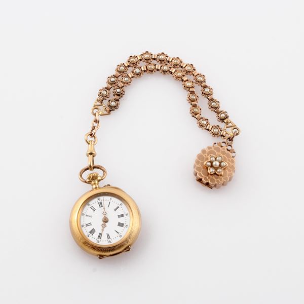 LOT OF CHÂTELAINE AND POCKET WATCH