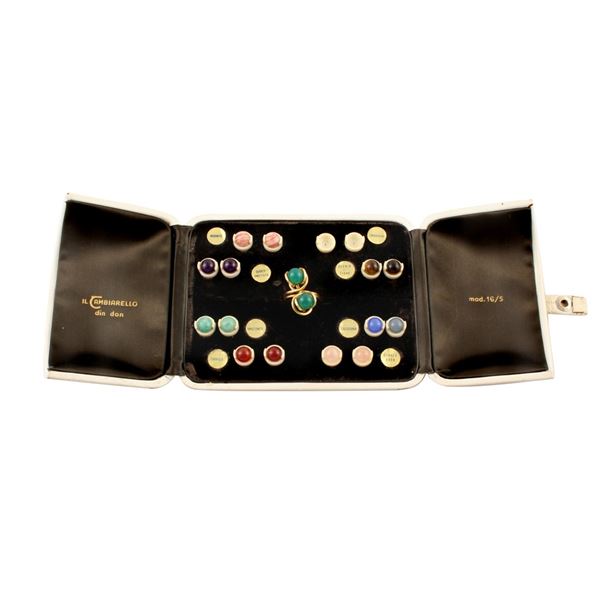 ANELLO CON SET DI PIETRE DURE, FLAVIO RICCI