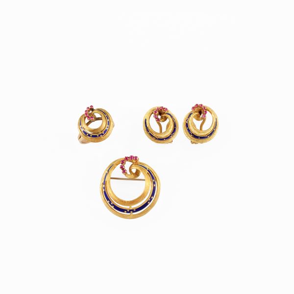 PARURE OF RING, BROOCH AND EARRINGS  - Auction Jewelery and Watches - Casa d'Aste International Art Sale