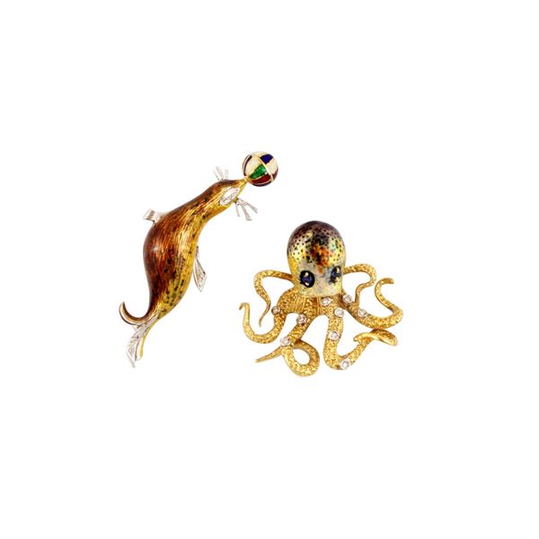DUE SPILLE  - Asta Gioielli Importanti - Casa d'Aste International Art Sale