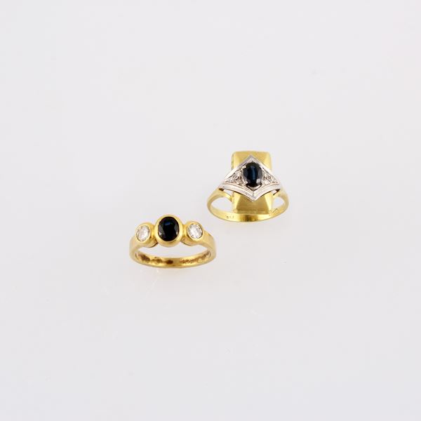 LOT OF TWO RINGS