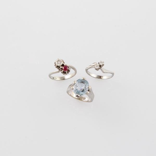 LOT OF THREE RINGS  - Auction Jewelery and Watches - Casa d'Aste International Art Sale