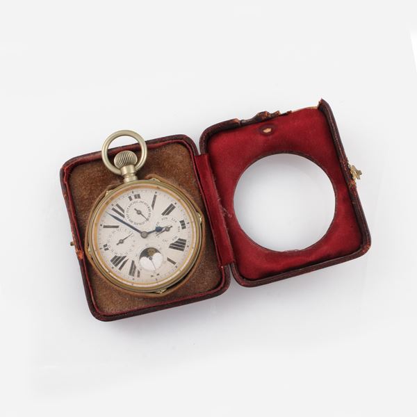 Orologio da carrozza. Allegata custodia in pelle