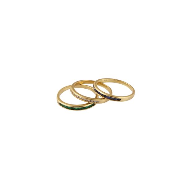 LOT OF THREE RINGS